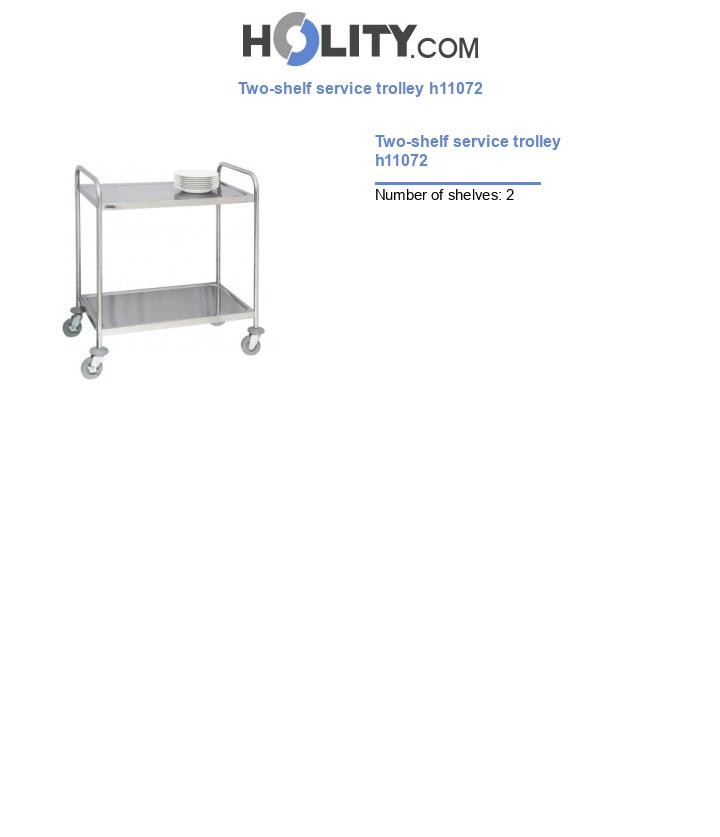 Two-shelf service trolley h11072