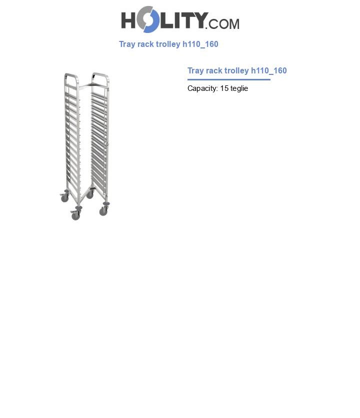 Tray rack trolley h110_160
