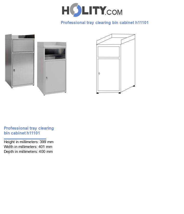 Professional tray clearing bin cabinet h11101