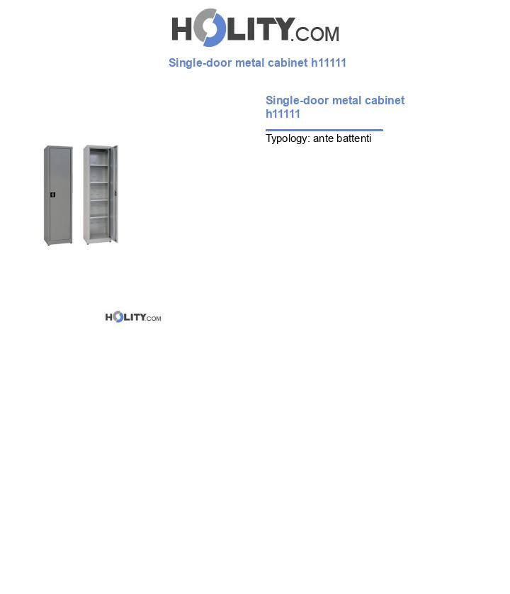 Single-door metal cabinet h11111