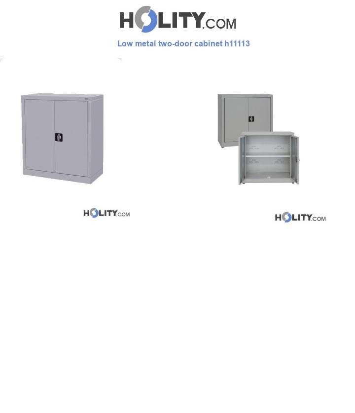 Low metal two-door cabinet h11113