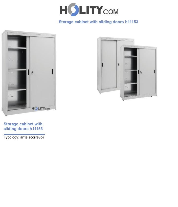 Storage cabinet with sliding doors h11153