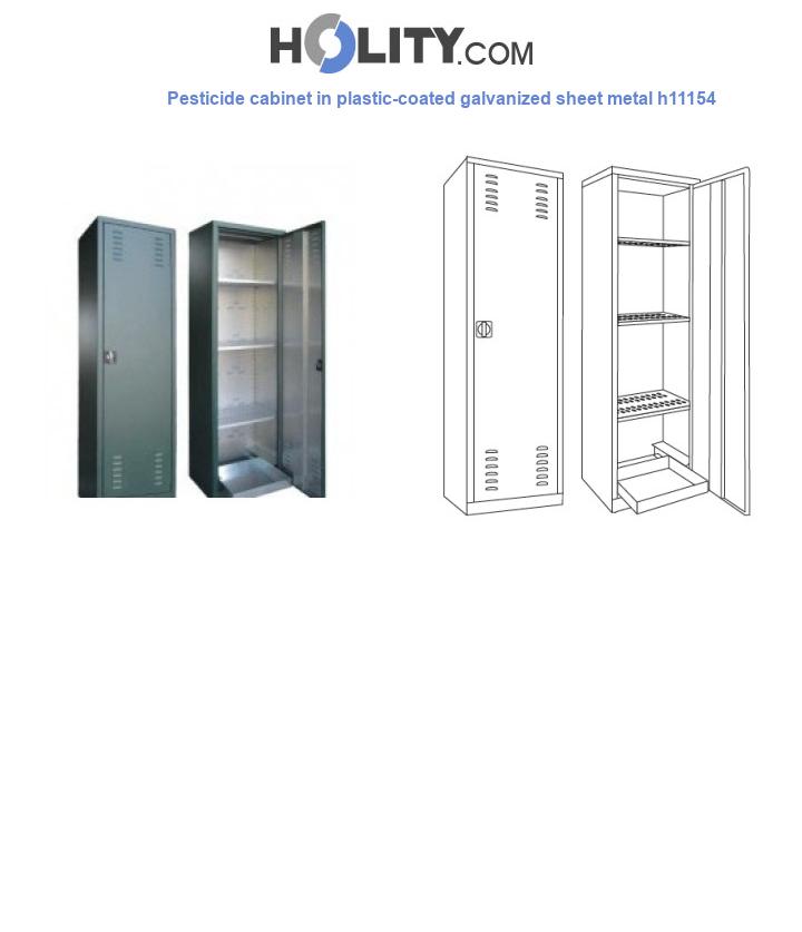 Pesticide cabinet in plastic-coated galvanized sheet metal h11154