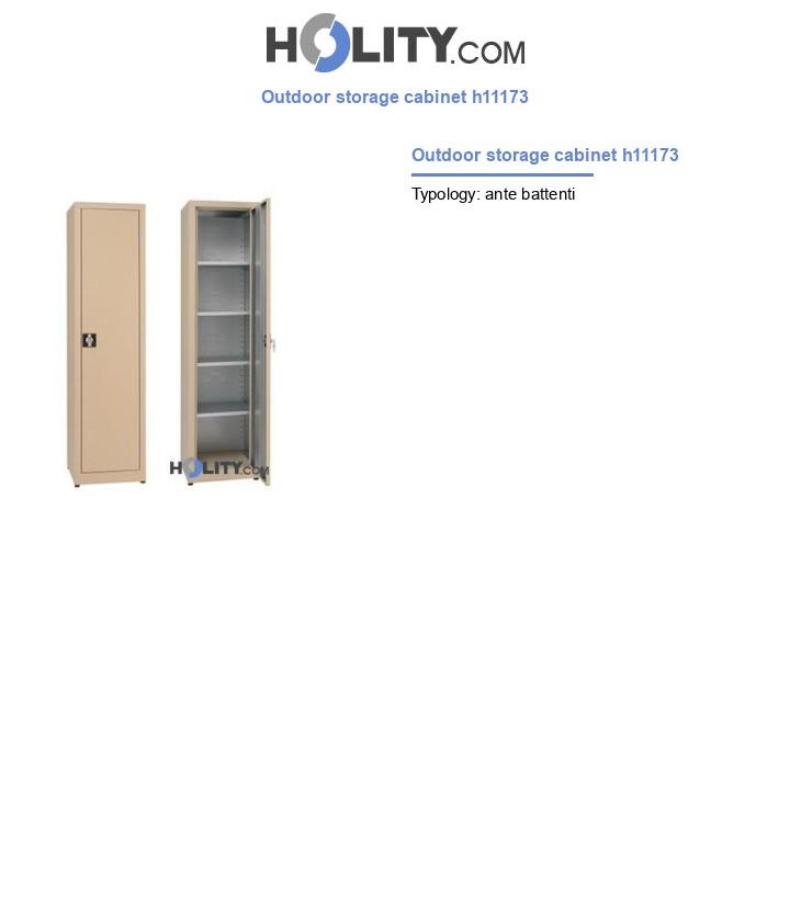Outdoor storage cabinet h11173