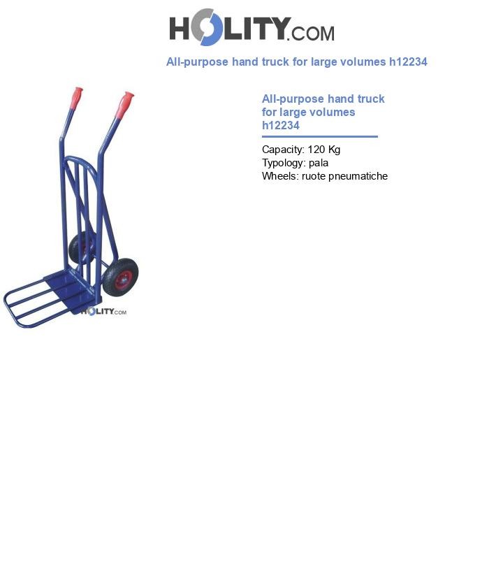 All-purpose hand truck for large volumes h12234