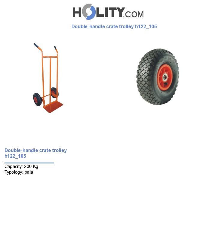 Double-handle crate trolley h122_105