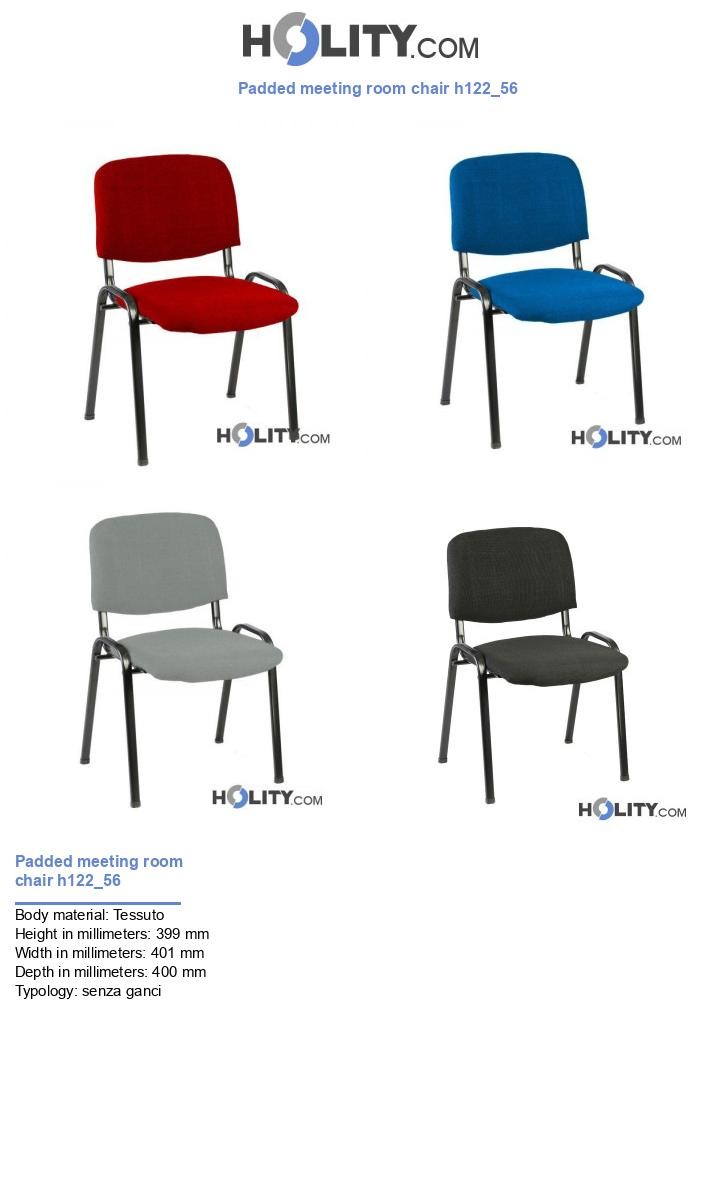 Padded meeting room chair h122_56