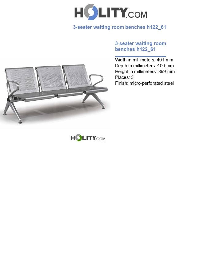 3-seater waiting room benches h122_61