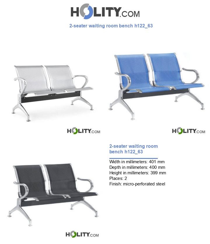 2-seater waiting room bench h122_63