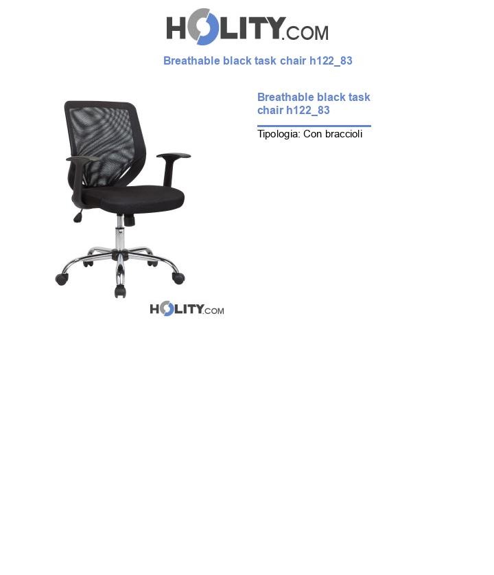 Breathable black task chair h122_83