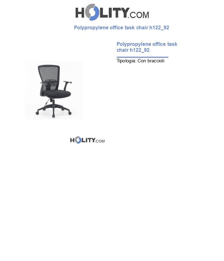 Polypropylene office task chair h122_92