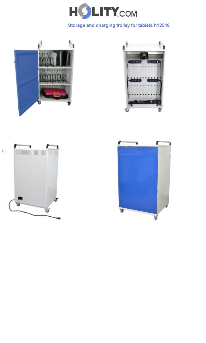 Storage and charging trolley for tablets h12548