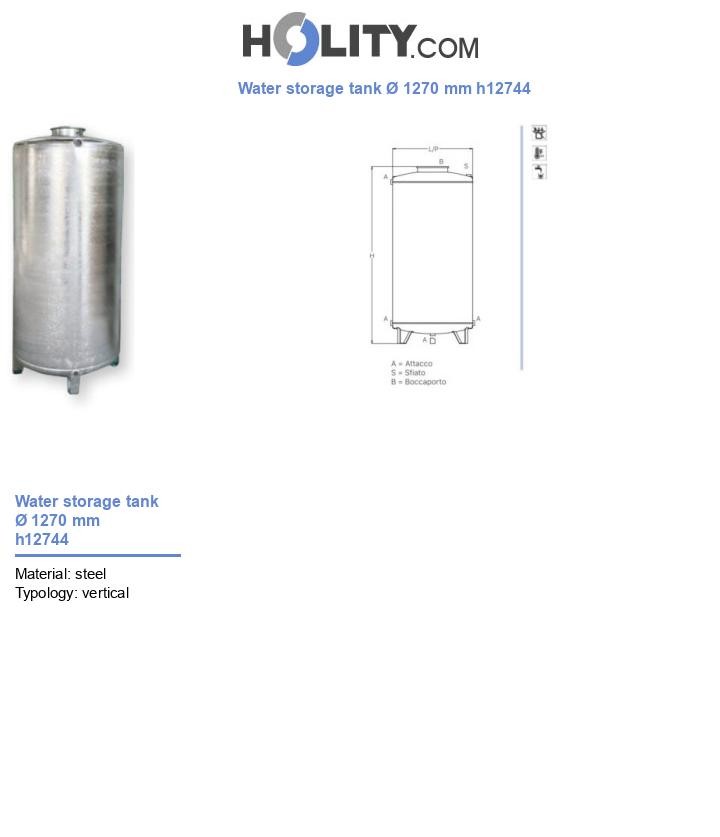 Water storage tank Ø 1270 mm h12744