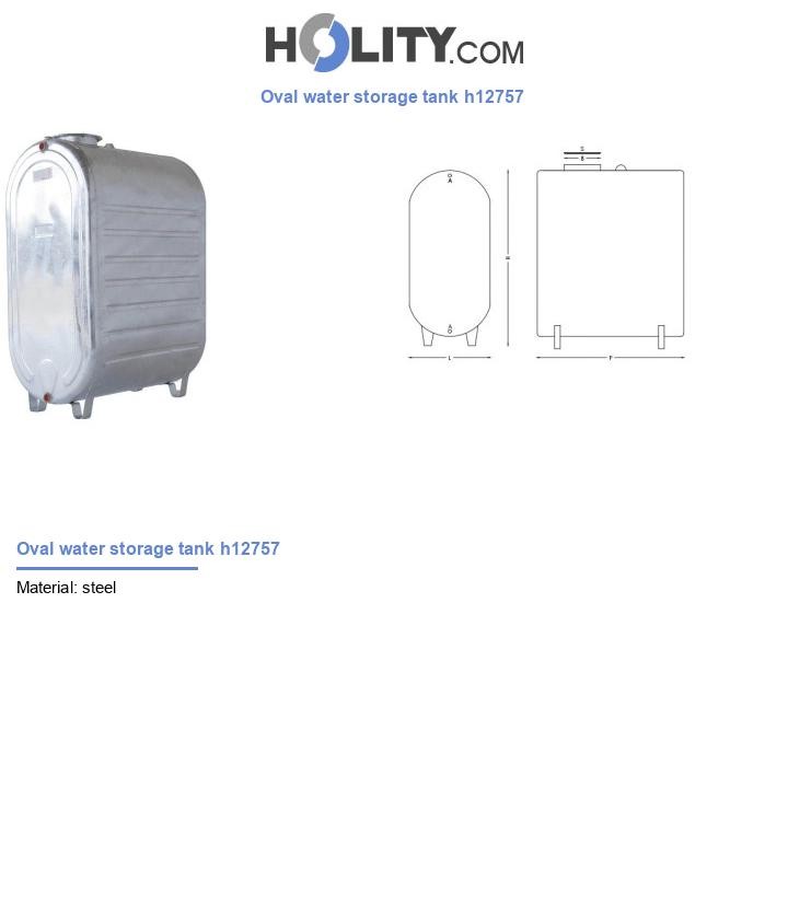 Oval water storage tank h12757