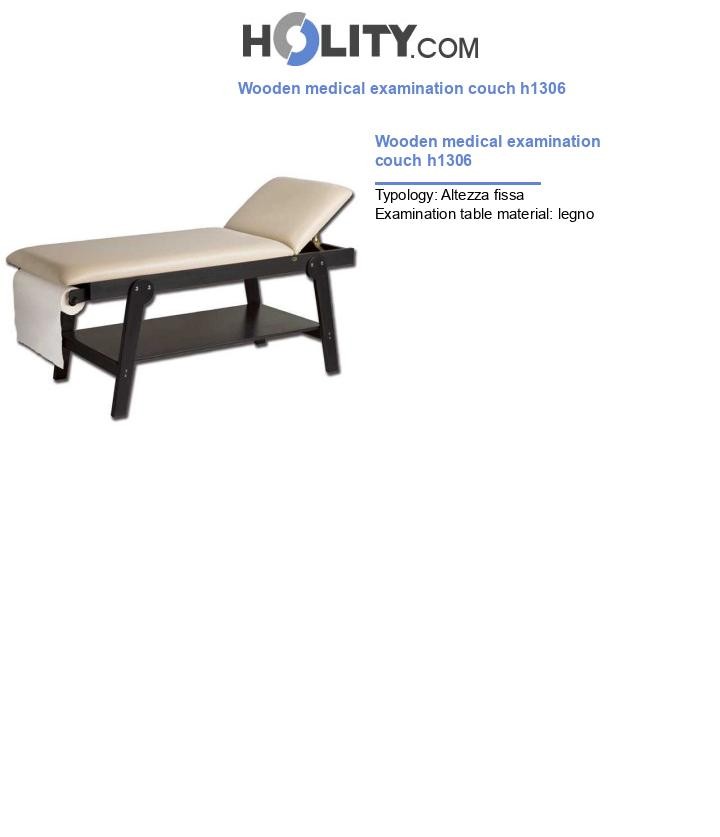 Wooden medical examination couch h1306