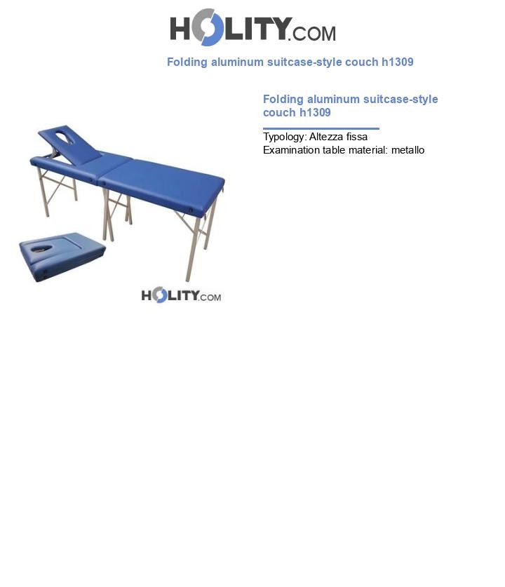 Folding aluminum suitcase-style couch h1309