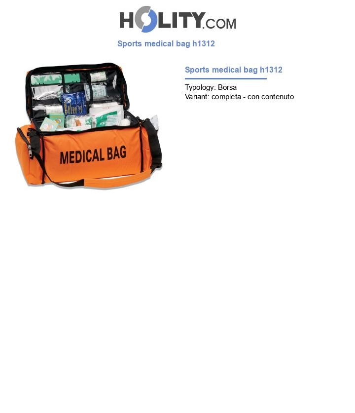 Sports medical bag h1312