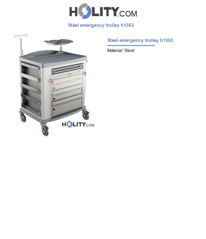 Steel emergency trolley h1353