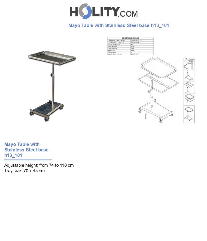 Mayo Table with Stainless Steel base h13_101