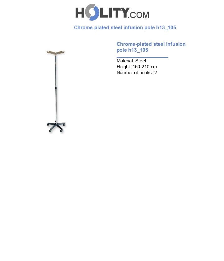 Chrome-plated steel infusion pole h13_105
