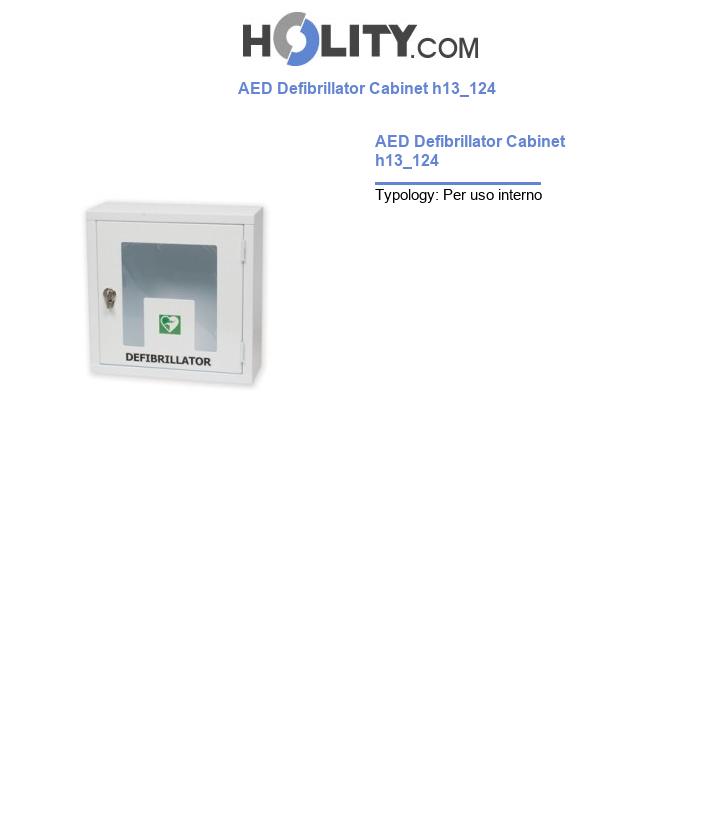 AED Defibrillator Cabinet h13_124