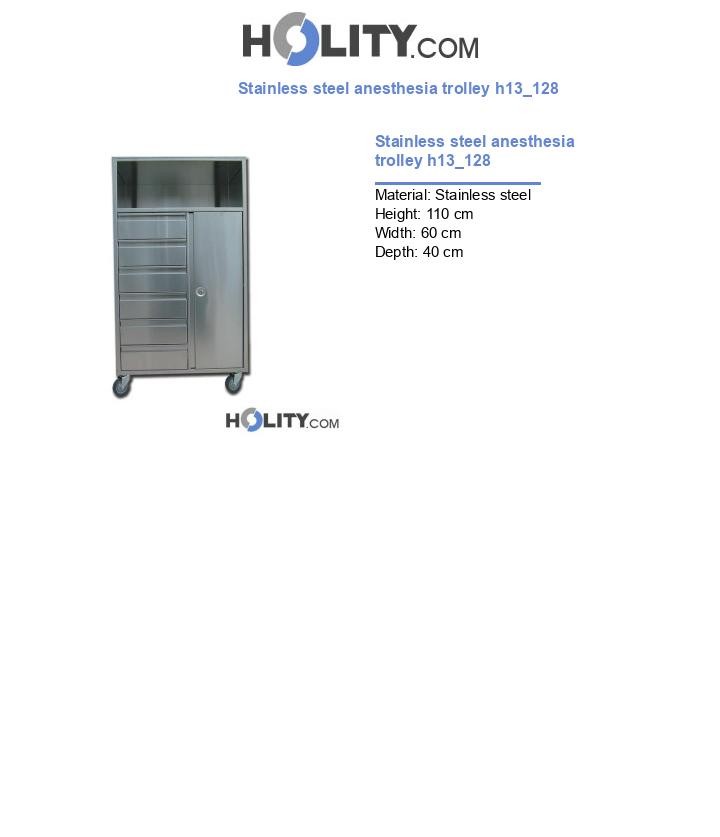 Stainless steel anesthesia trolley h13_128