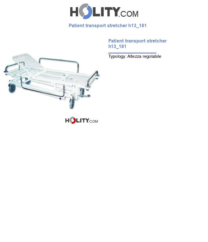Patient transport stretcher h13_181