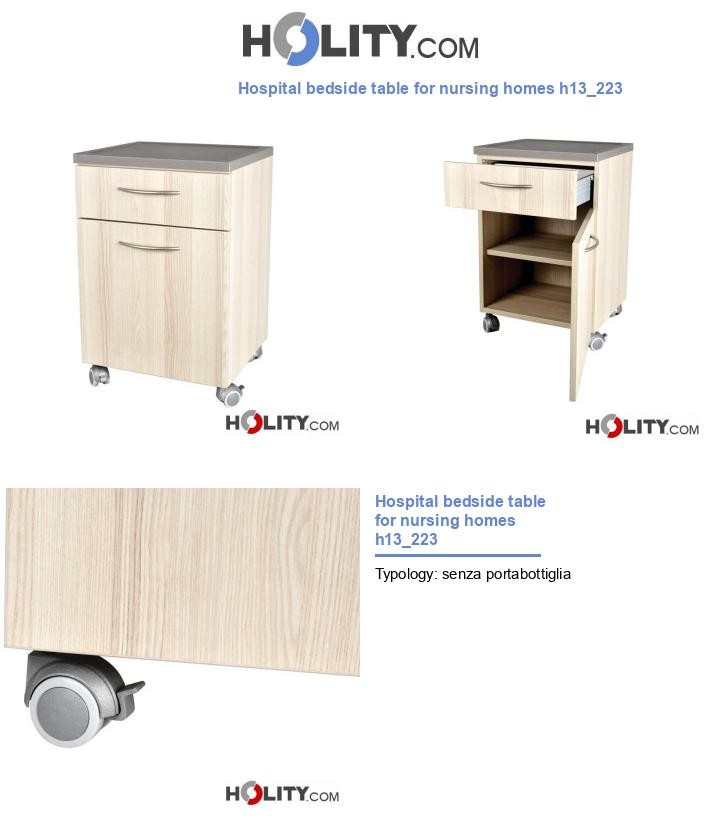 Hospital bedside table for nursing homes h13_223