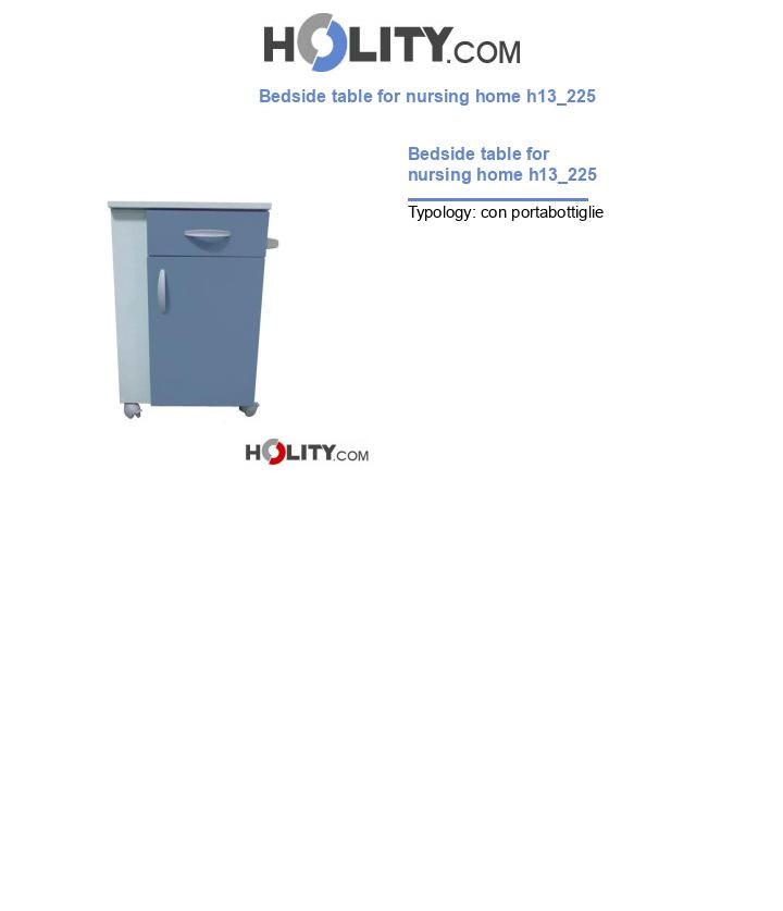 Bedside table for nursing home h13_225