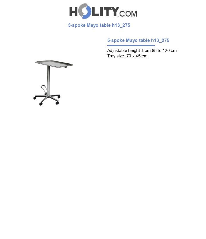 5-spoke Mayo table h13_275