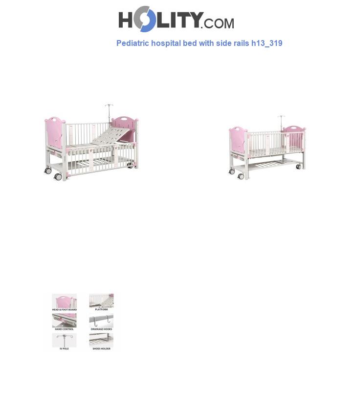 Pediatric hospital bed with side rails h13_319