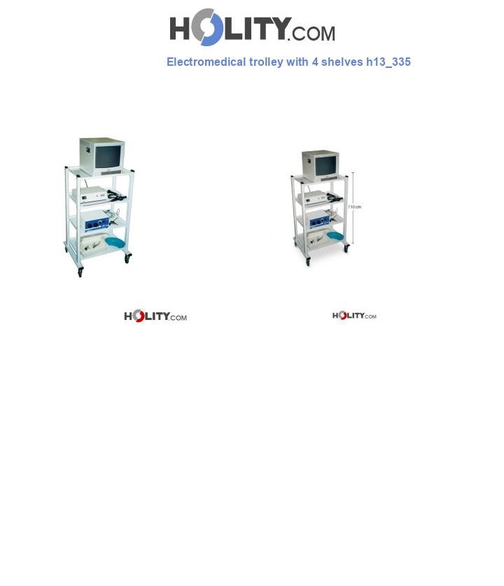 Electromedical trolley with 4 shelves h13_335