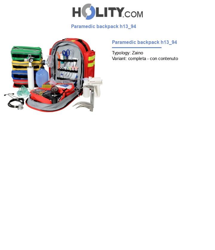 Paramedic backpack h13_94
