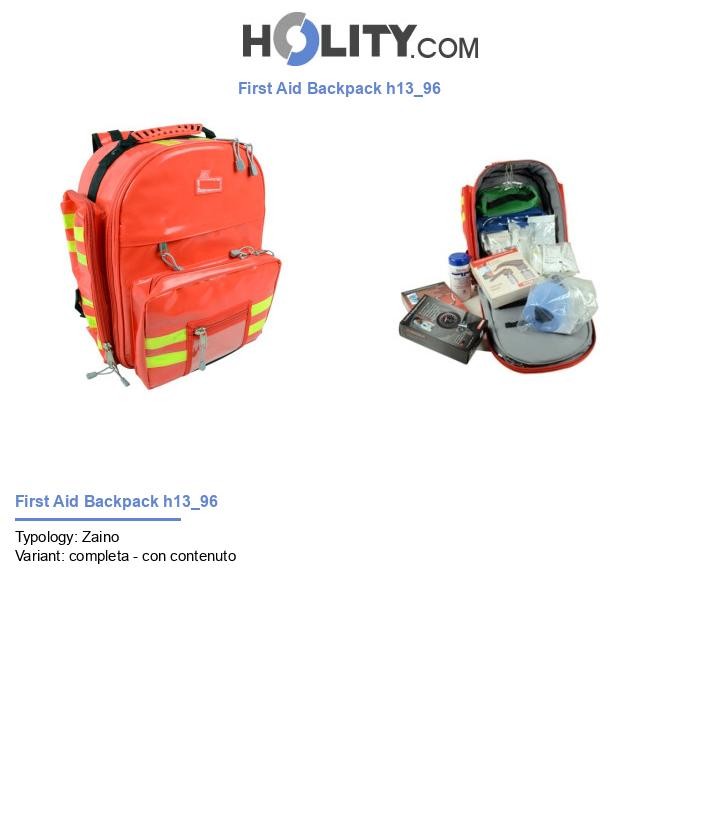 First Aid Backpack h13_96
