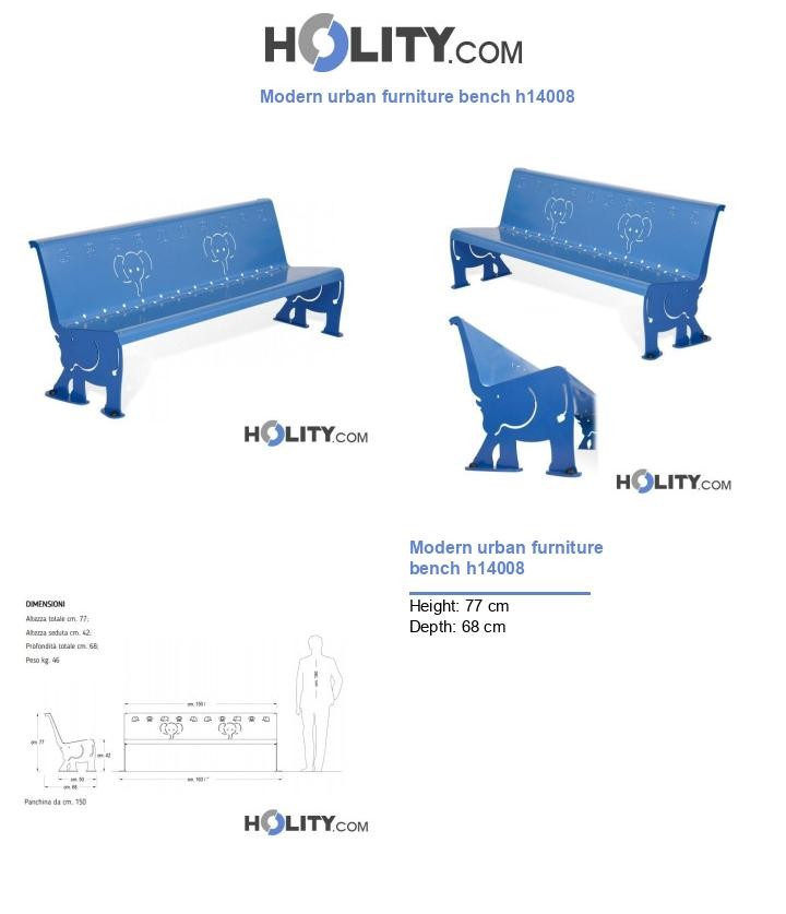 Modern urban furniture bench h14008