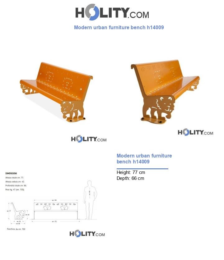 Modern urban furniture bench h14009