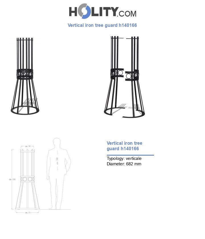 Vertical iron tree guard h140166