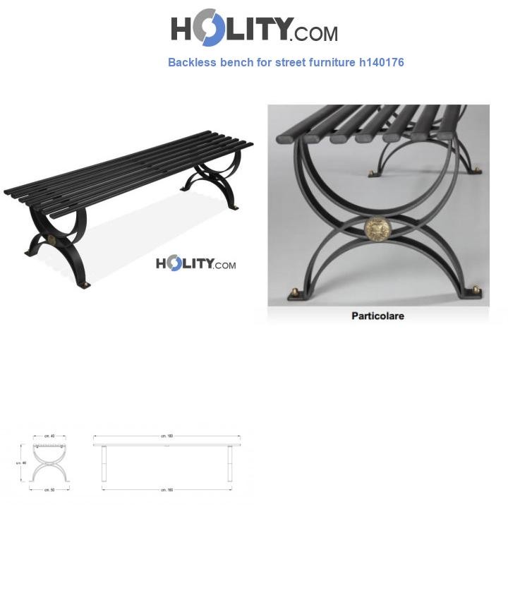 Backless bench for street furniture h140176