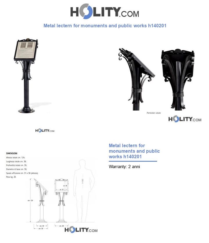 Metal lectern for monuments and public works h140201