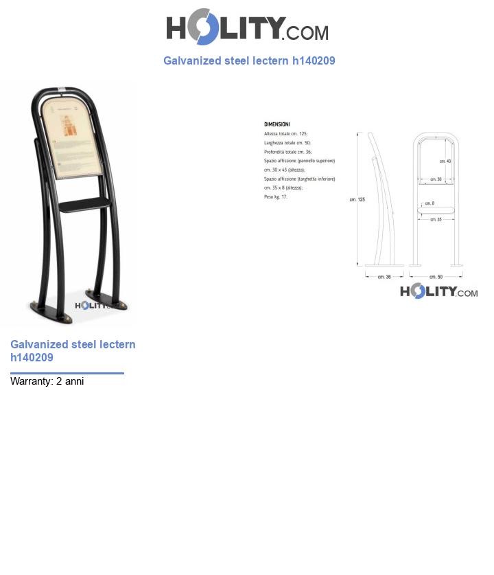 Galvanized steel lectern h140209