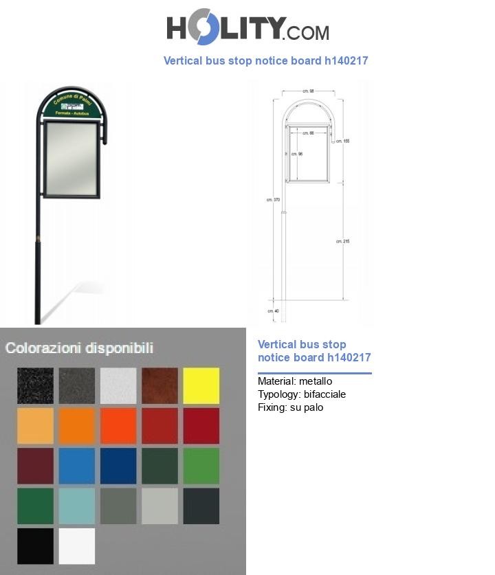 Vertical bus stop notice board h140217
