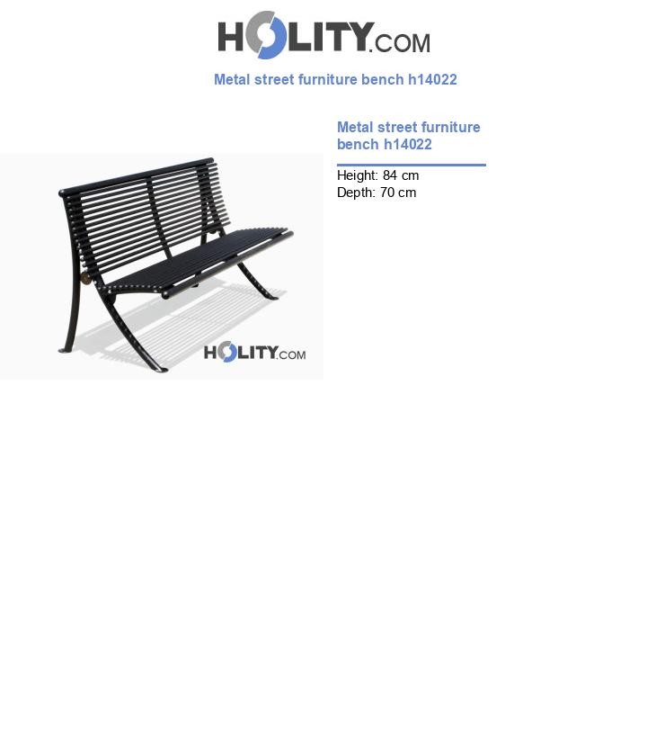 Metal street furniture bench h14022