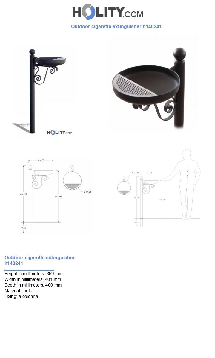 Outdoor cigarette extinguisher h140241
