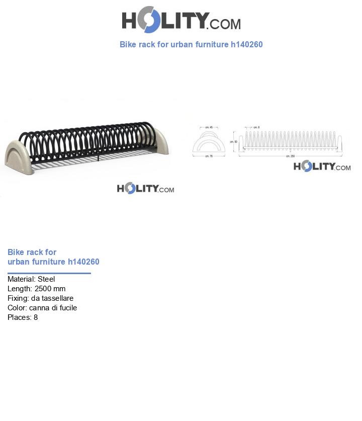 Bike rack for urban furniture h140260