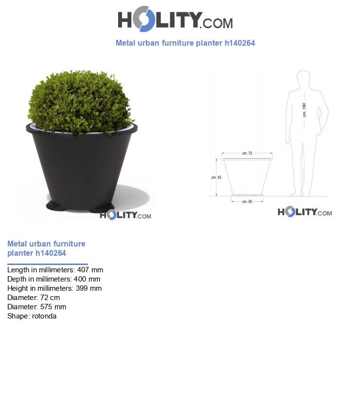 Metal urban furniture planter h140264