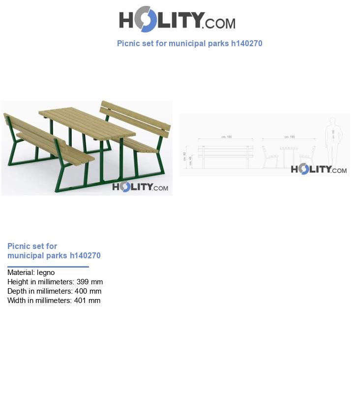 Picnic set for municipal parks h140270