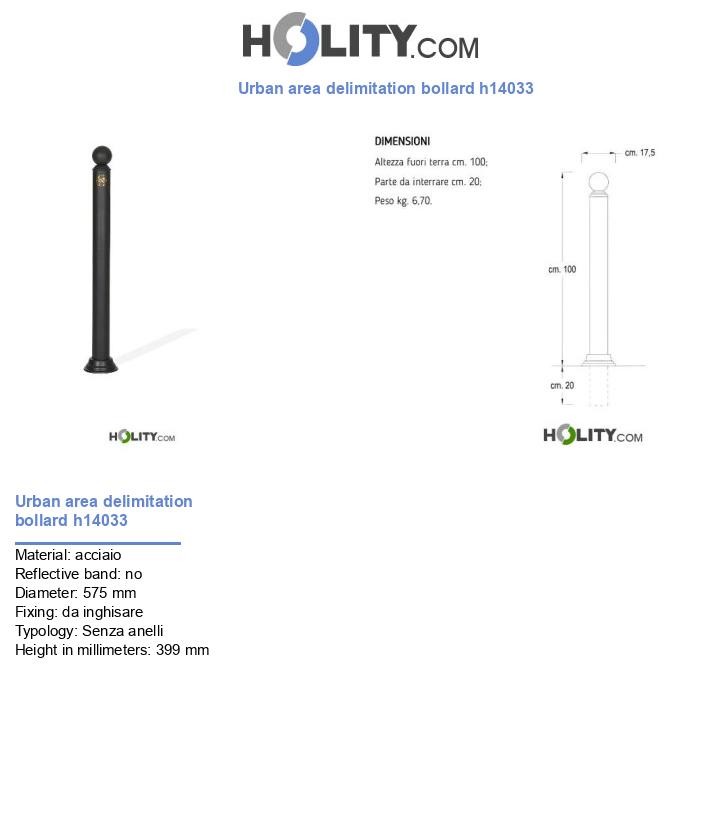 Urban area delimitation bollard h14033