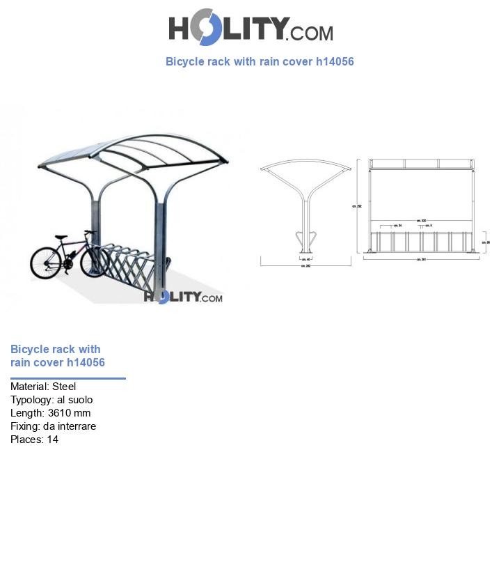 Bicycle rack with rain cover h14056
