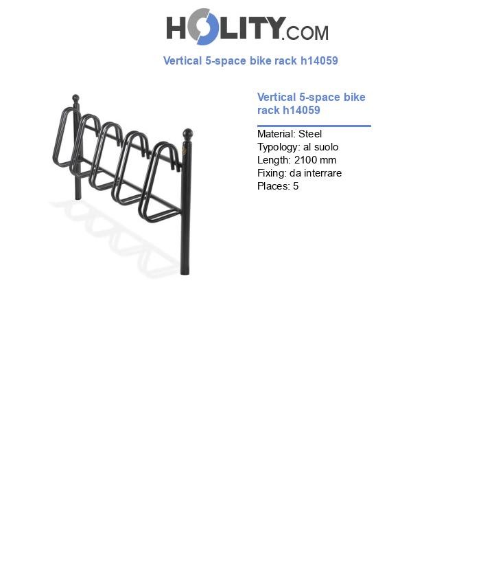 Vertical 5-space bike rack h14059