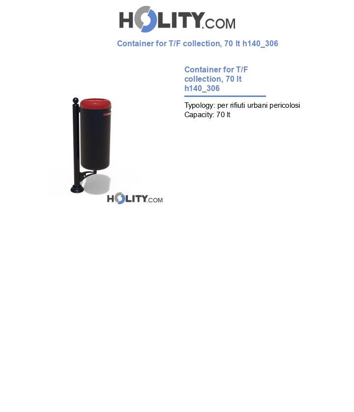Container for T/F collection, 70 lt h140_306